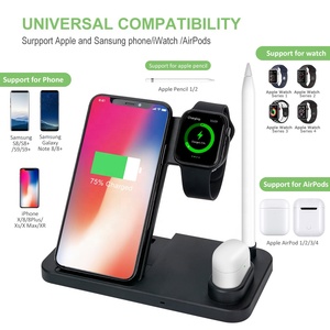 Cargador universal QI <span class=keywords><strong>para</strong></span> teléfono móvil, cargador inalámbrico rápido 4 en 1 de 10W, <span class=keywords><strong>base</strong></span> de carga estándar - Product Image 6
