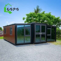 Casa Contenedor de Acero Prefabricada Plegable de Lujo para Transporte, 2 Dormitorios, Cocina, Baño, Hotel Modular Pequeño, Impermeable e Ignífugo