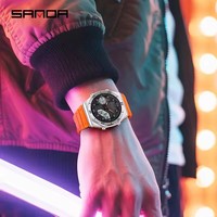 Montre sport SANDA New 6200, alarme, lumière LED, montre numérique, montre à quartz pour homme, mode, 50 m étanche