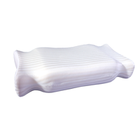 Oreiller cervical Onesmile - 2 en 1, housse d'oreiller ergonomique en mousse à mémoire de forme amovible, motif uni pour soulager la douleur, sommeil sain