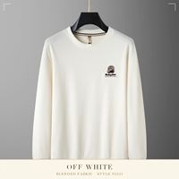 Haut de rugby pour hommes grandes tailles, col rond, manches longues, épais, décontracté, sportif, vintage, style preppy, pour l'extérieur, grande taille, à superposer