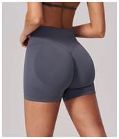 Short de yoga sans couture taille haute, effet push-up et contrôle du ventre, idéal pour le sport, le cyclisme et l'entraînement – Grande Vente