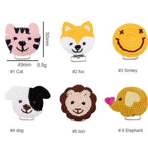 <span class=keywords><strong>Protection</strong></span> De l'environnement Haute Qualité Couleur Fait Main Crochet Attache Tétine Bébé Cadeau Forme Animale Attache Tétine - Product Image 1