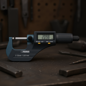 Micrómetro Digital Electrónico Fervi 0-25 mm 0.001 mm Herramienta de Medición de Precisión - Product Image 3