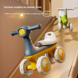 3-in-<b>1</b> Electric Four-Wheel Balance Scooter with Music Safety Features Plastic Construction <b>for</b> <b>1</b>-3 <b>Year</b> <b>Old</b> Boys and Girls - Product Image 3