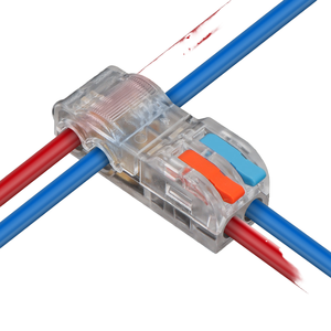 Liangkai nuevo conector de cable eléctrico cableado rápido bloque de terminales sin pelar rotura no destructiva <span class=keywords><strong>1P</strong></span> cobre latón - Product Image 2