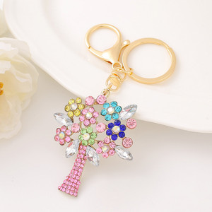 Chakra arbre de vie Kabbale Porte-clés Pendentif bijoux Bonne Chance Diamants Strass Cristal Arbre de Vie Porte-clés amulette Bling - Product Image 4