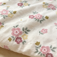 Parure de lit florale élégante rose imprimée en tissu doux, housse de coussin, draps de lit king size, drap-housse imperméable – Vente en gros