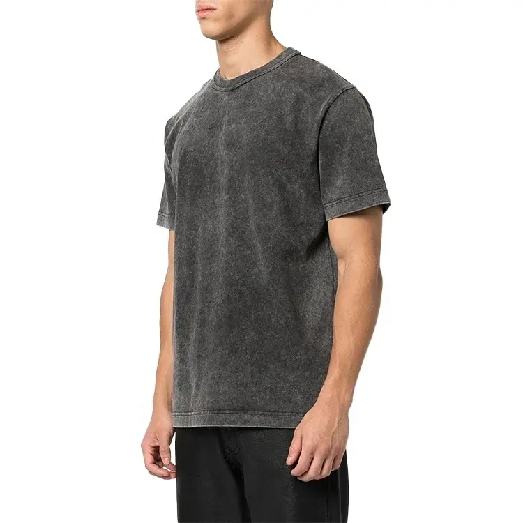 Oem Street Wear Mannen 100% Katoen Zuur Steen Wassen Blanco Oversized T-Shirts Vintage Custom Design T-Shirts Zwaargewicht T-Shirts
