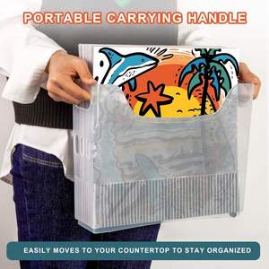 Lot de 4 bacs de rangement blancs pour organisation, bacs de rangement pour garde-manger, rangement de papier pour scrapbooking, organisateur de rangement pour carton - Product Image 6