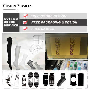 Chaussettes de sport imprimées pour hommes et femmes, tricotées, mi-mollet, pour activités d'automne : course à pied, cyclisme, basketball, randonnée - Product Image 6