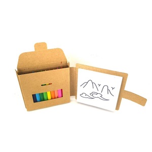 Set personalizzato da colorare per bambini Mini matite colorate corte <span class=keywords><strong>pastelli</strong></span> <span class=keywords><strong>con</strong></span> disegno e libro da colorare - Product Image 3