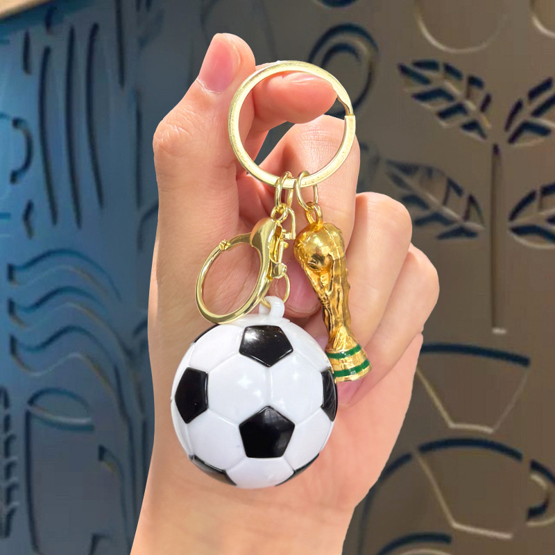 Black and white football gold cup