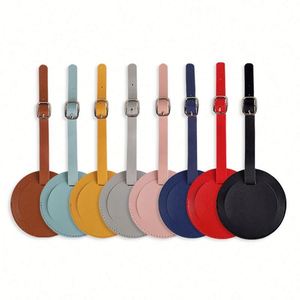 Étiquettes de bagages en cuir PU « L'aventure commence » avec porte-nom pour mariage, enterrement de vie de jeune fille, lune de miel, voyage, remise de diplôme - Product Image 4