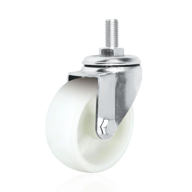 Professional 65mm Nylon Solid Wheel Work Table Swivel Caster Wheels with 50kg Load Capacity Durable