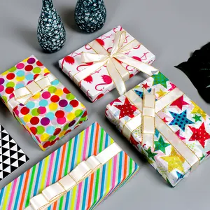 Customize Types of Gift Wrapping Paper Colorful Tissue Wrap Paper for Birthday