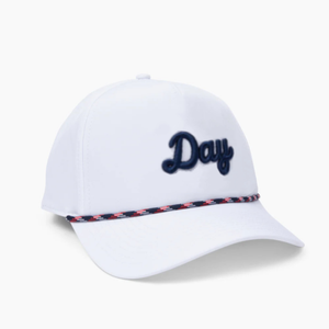 Sombrero de camionero de ala curvada con cuerda de 5 paneles de sarga de algodón estructurado en dos tonos con logotipo de letra bordado 3D para exteriores personalizado Unisex para deportes - Product Image 4