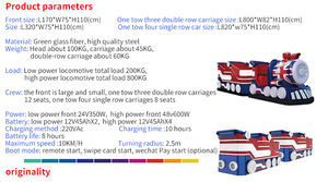 <span class=keywords><strong>Tren</strong></span> Eléctrico Comercial de Fibra de Vidrio para Parques de Atracciones y Centros Comerciales, <span class=keywords><strong>Juego</strong></span> Infantil para Interiores/Exteriores, 8-12 <span class=keywords><strong>Pasajeros</strong></span>, 100-500 kg - Product Image 2