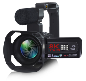 Youtube máy quay 8K siêu HDR máy ảnh 48mp streaming 3.0 lật màn hình cảm ứng kỹ thuật số <span class=keywords><strong>Video</strong></span> Cam - Product Image 4