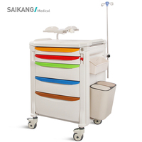 SK-ET750 SAIKANG ABS Médicament D'hôpital Chariot avec Tiroirs Médicaments Chariot D'urgence Fabricants