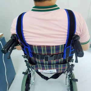 Wheelchair Safety Strap Seat Belt 2 Inch Adjustable <b>Black</b> Anti-Slip and Anti-Fall Seatbelt - Product Image 3