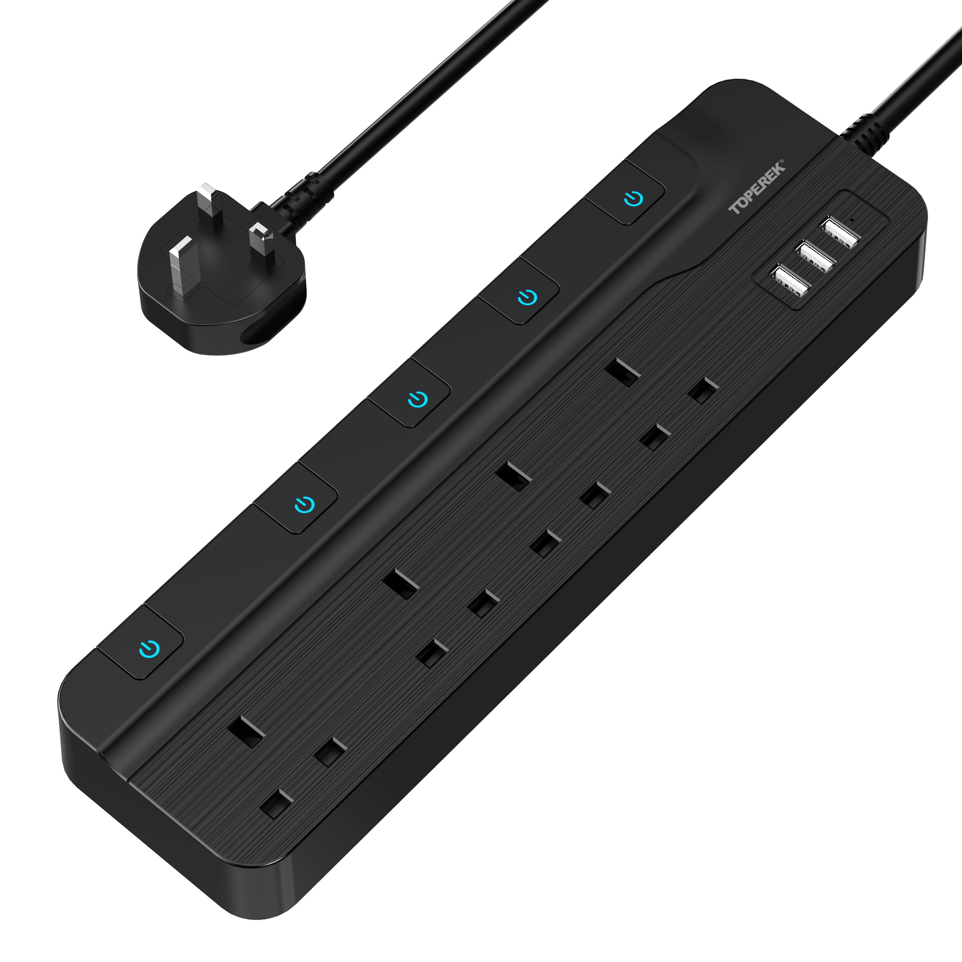 Ewent Regleta De Energia - 6 Enchufes - Version Schuko - 16A Con Interruptor De Encendido/Apagado En Cada Puerto - Protector Contra Sobretensiones - Cable De 5m - Color Blanco > Informática > Cables > Regletas