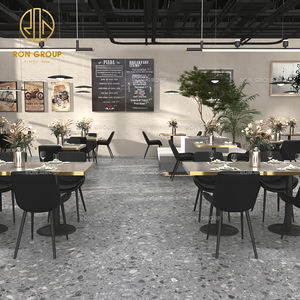 ชุดเฟอร์นิเจอร์หนังหุ้มเบาะหินสี่เหลี่ยมที่ทันสมัยสำหรับร้านกาแฟร้านกาแฟร้านอาหารบูธเก้าอี้โต๊ะเก้าอี้ - Product Image 5