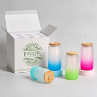 Vente en gros usine : Tasses personnalisées 16oz, Gobelets en verre pour sublimation, Bouteilles en verre dépoli transparentes pour bière et lait avec paille