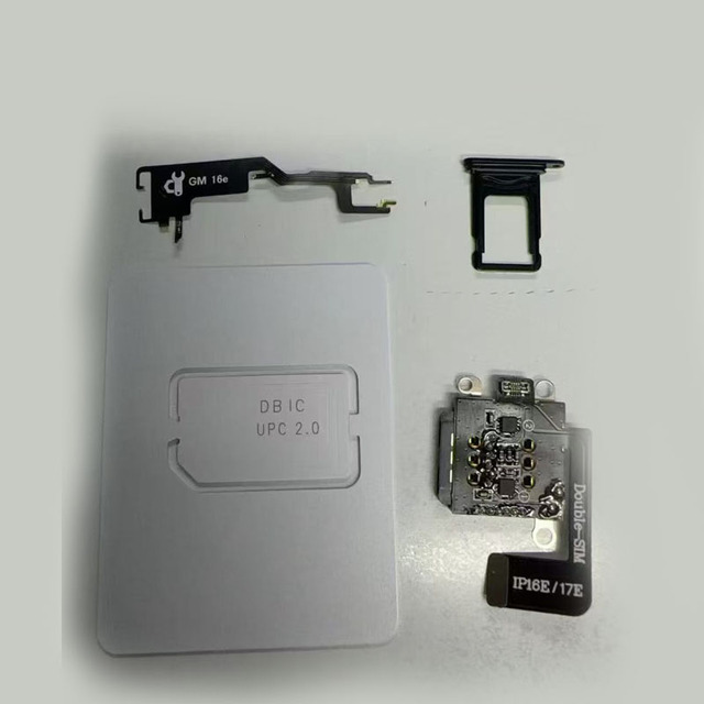 Double-Sim Repair Parts for iPhone IP16E/ IP17E ESIM Card Revert to Dual SIM Card Tray Adapter Replacement Parts