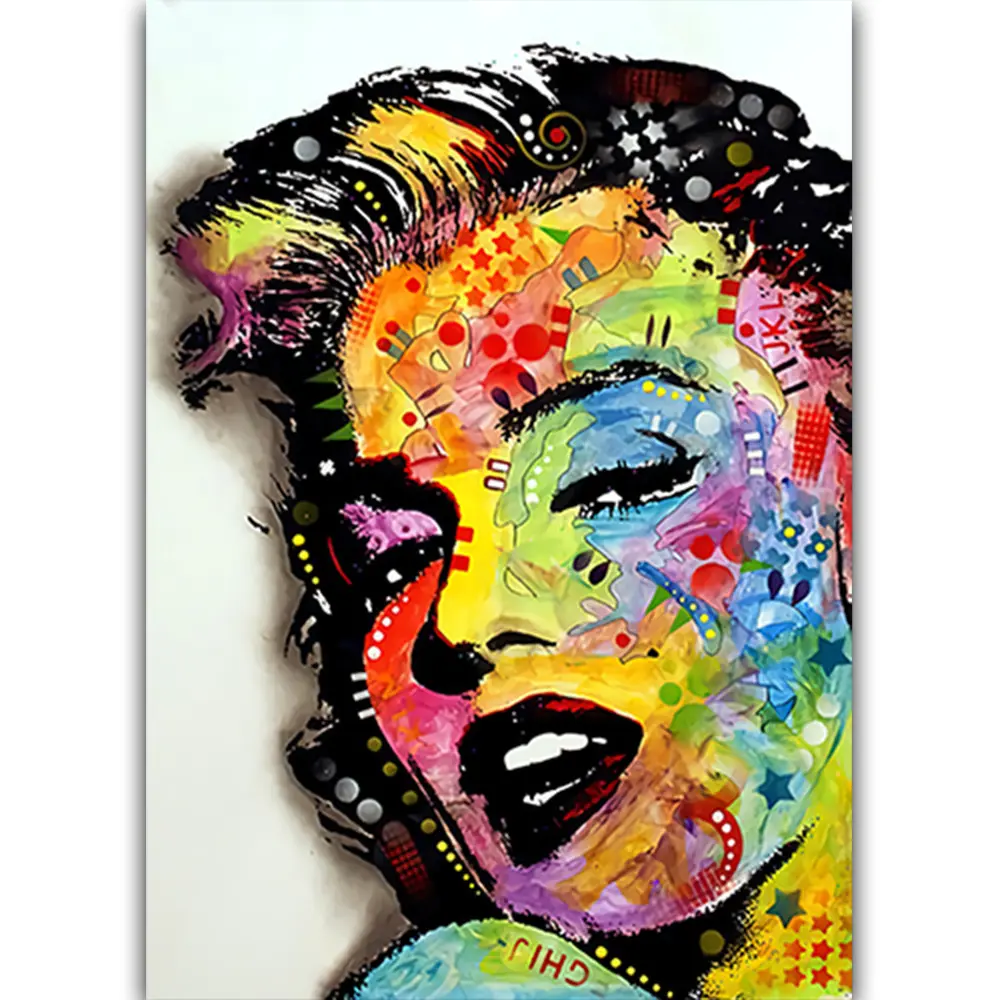 Morden Woman Graffiti Spray Art Posters Color Paint Prints Fashion Girl Canvas Wall Art For Living Room Pictures Wall Decor