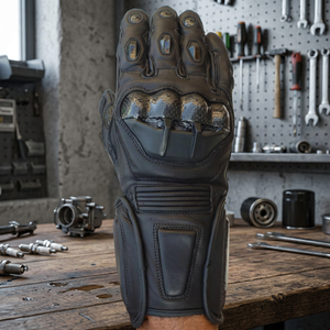 Guantes de Motociclismo Deportivos Transpirables de Cuero con Protección Completa en los Nudillos, Pantalla Táctil, Unisex, Invierno, Personalizados - Product Image 4