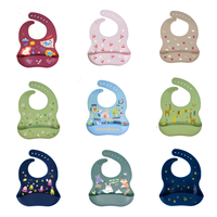 Bavette d'alimentation en silicone pour bébé, flexible et portable, imperméable et sans BPA, anti-poussière, certifiée BSCI