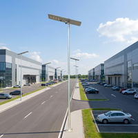 Lampadaire Solaire Intégré Tout-en-un Haute Luminosité LED Étanche avec Capteur Radar et Batterie LiFePO4 pour Route, Jardin, Ferme, Parking