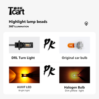 Feux LED de recul pour voitures Tcart Dual Color Switchback 1156 Ba15s 7443 1157 3157 BA15D Car Canbus T20 36 SMD 3030 Drl