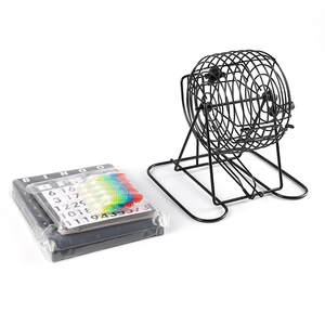 Ensemble de jeu de <span class=keywords><strong>bingo</strong></span> éducatif pour enfants Machine à balles numérotées en gros et cage pour enfants Black Iron & PET 6 joueurs - Product Image 5