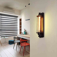 Lampe murale LED industrielle américaine vintage style loft, en fer, avec ampoule Edison noire E27 E26, pour intérieur – Grande vente