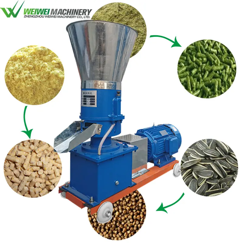 Weiwei Động Vật Chìm Pellet Ăn Pellet Làm Máy Lợn Thỏ Gà Vịt Thức Ăn Gia Súc Chế Biến Máy