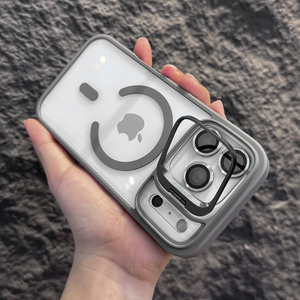 Custodia per telefono con supporto metallico per <span class=keywords><strong>iPhone</strong></span> 16 15 14 13 12 11 Pro Max <span class=keywords><strong>Silicone</strong></span> magnetico acrilico <span class=keywords><strong>Cover</strong></span> rigida per <span class=keywords><strong>iPhone</strong></span> 17 Pro Max - Product Image 2