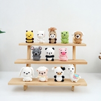 Kit de démarrage complet de crochet pour débutants : 3 animaux de la ferme en peluche Amigurumi à faire soi-même (mouton inclus)