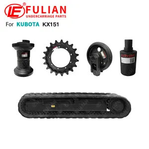 KX151 Undercarriage Parts Idler Wheel Bottom Track Roller Drive Sprocket Top Carrier Roller FOR Kubota Mini Excavator