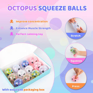 Pelotas Antiestrés de TPR con Forma de Pulpo para Adultos, Lindas y Divertidas, para Aliviar el Estrés, Pelotas Blanditas para Apretar, Ideales para Recuerdos de Fiestas de Cumpleaños - Product Image 1