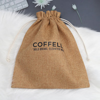 Nouvelle Conception Promotion Impression Logo Personnalisé Sac en Jute à Cordon, Poche Spéciale en Toile de Jute ou Lin pour Vêtements et Shopping