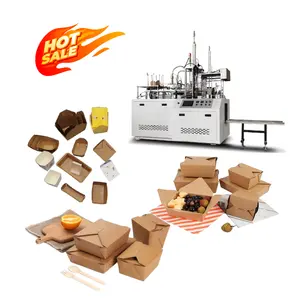 Intelligent lunch container paper takeaway food packaging box erecting machine