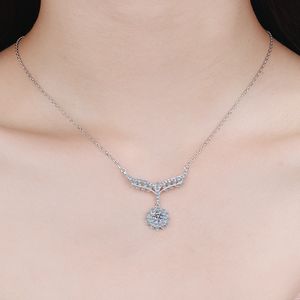 สร้อยคอเพชรโมอิสสำหรับผู้หญิงขายส่ง925เงินสเตอร์ลิงสีขาวทองพร้อมใบรับรอง0.5CT - Product Image 2