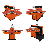 Presse à Chaud Rotative Hydraulique Automatique à 4 Stations pour Sublimation, Prix Direct Usine, Personnalisable, Nouvelle Machine à T-shirts