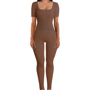 Ilivebrand <span class=keywords><strong>Tuta</strong></span> Aderente Senza Maniche con Scollo Quadrato, Body Elasticizzato <span class=keywords><strong>a</strong></span> <span class=keywords><strong>Costine</strong></span> per Fitness e Yoga da Donna - Product Image 5