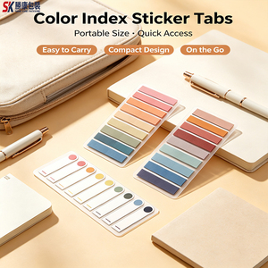 Onglets autocollants SK Color Index, blocs-notes portables autocollants pour carnets et classeurs aux tons Morandi - Product Image 1