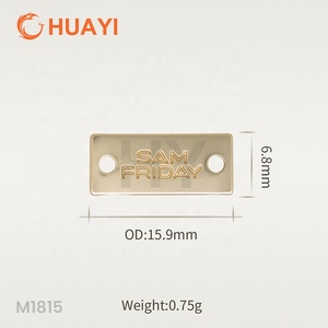 Etiquetas Metálicas Personalizadas para Prendas, Colgantes y Dijes Cuadrados, Sin Decoloración, con Logotipo de Marca, para Costura de Ropa y Accesorios Metálicos - Product Image 2