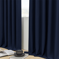 Panneau de Rideau Occultant (Couleur Bleu Pierre) Isolant Thermique, Rideaux Obscurcissants à Œillets pour Chambre/Salon