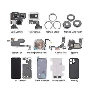 Back Rear Front Camera Glass Lens Charger Flex Speaker Lcd Frame Adhesive Housing for iPhone 14 Pro Max Plus Mobile Spare Parts